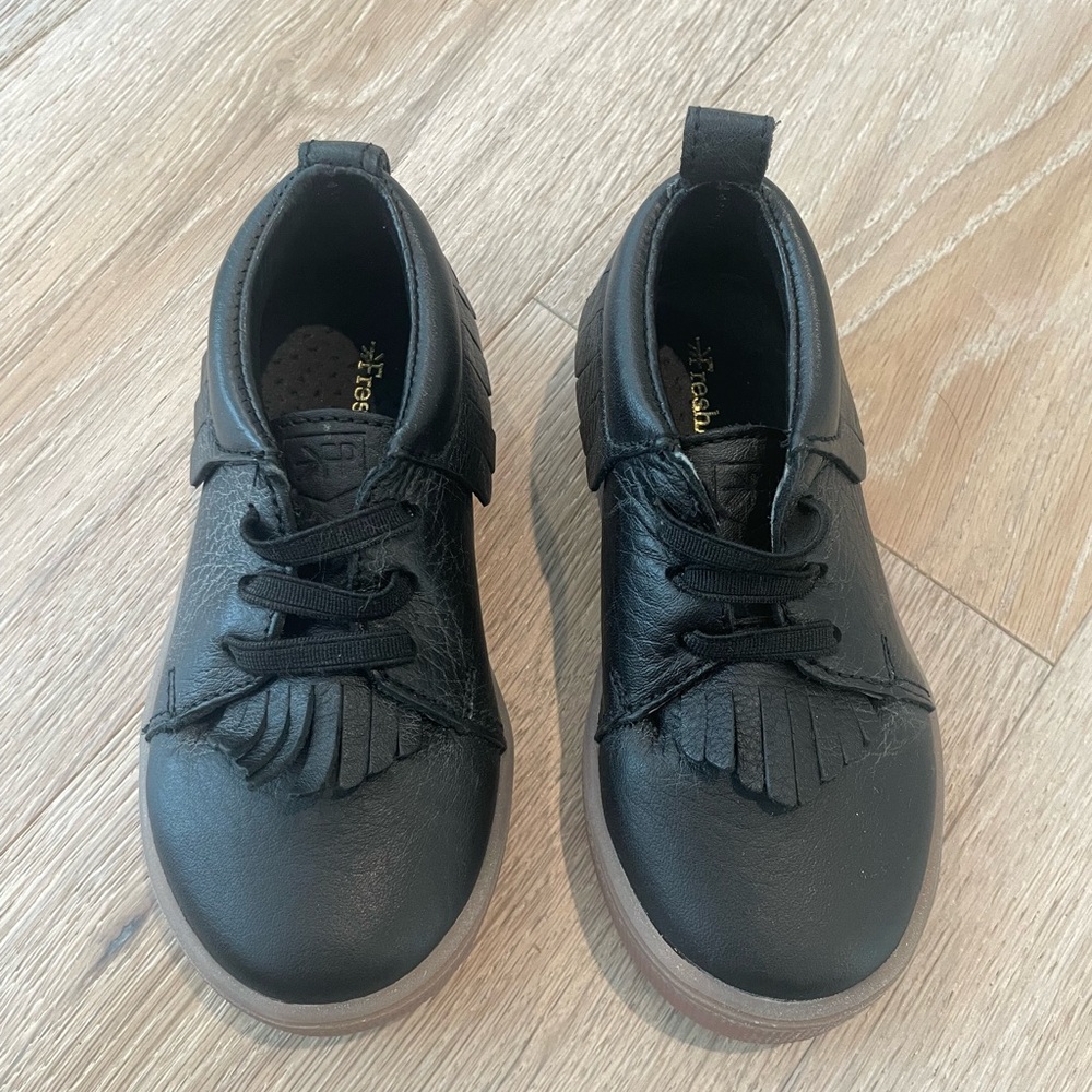 Little boys freshly picked shoes
